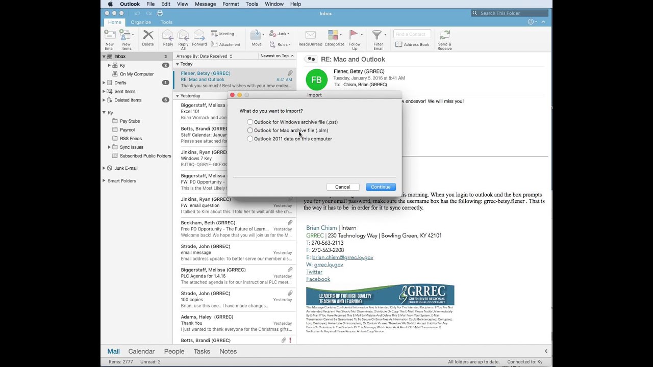 open a saved .olm file for mac outlook?